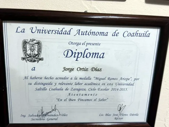 Medalla Miguel Ramos Arizpe · UAdeC (2014-2015)